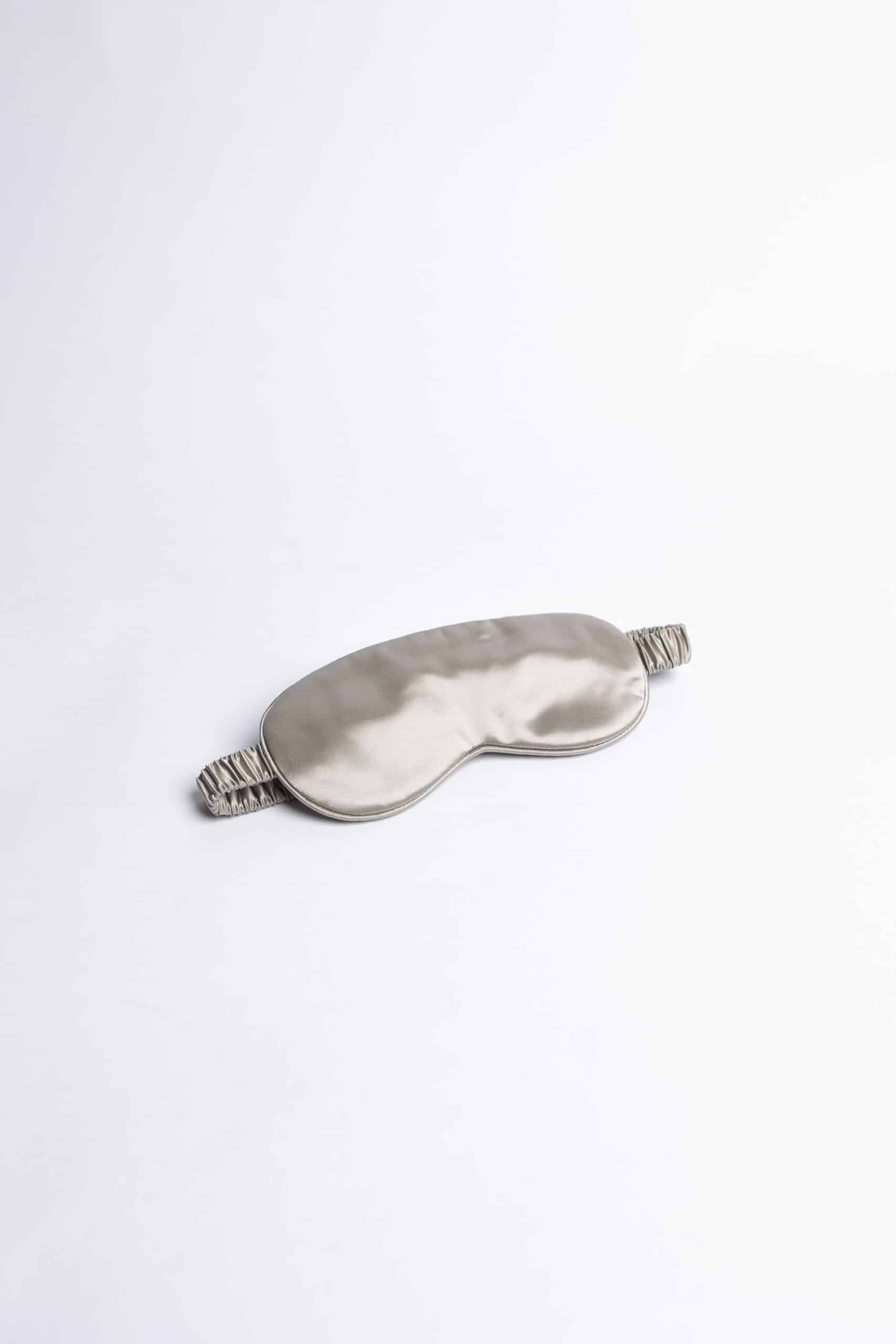 Μεταξωτή Μάσκα Ύπνου Light Grey 22mm Komi