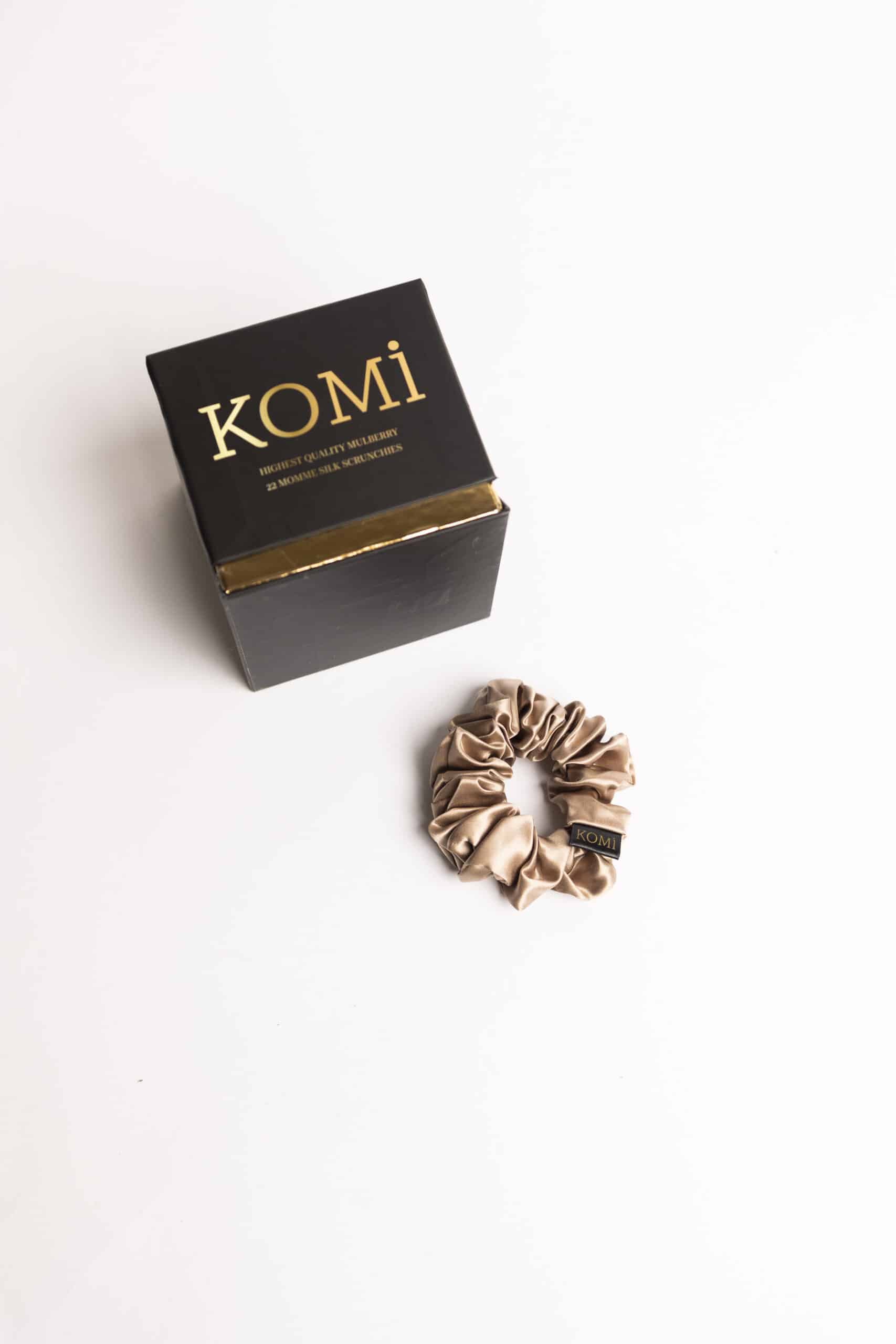 Silk Scrunchies Metallic gold Komi