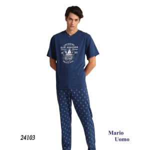 Alternative view of Πιτζάμα Ανδρική με Δύο Παντελόνια