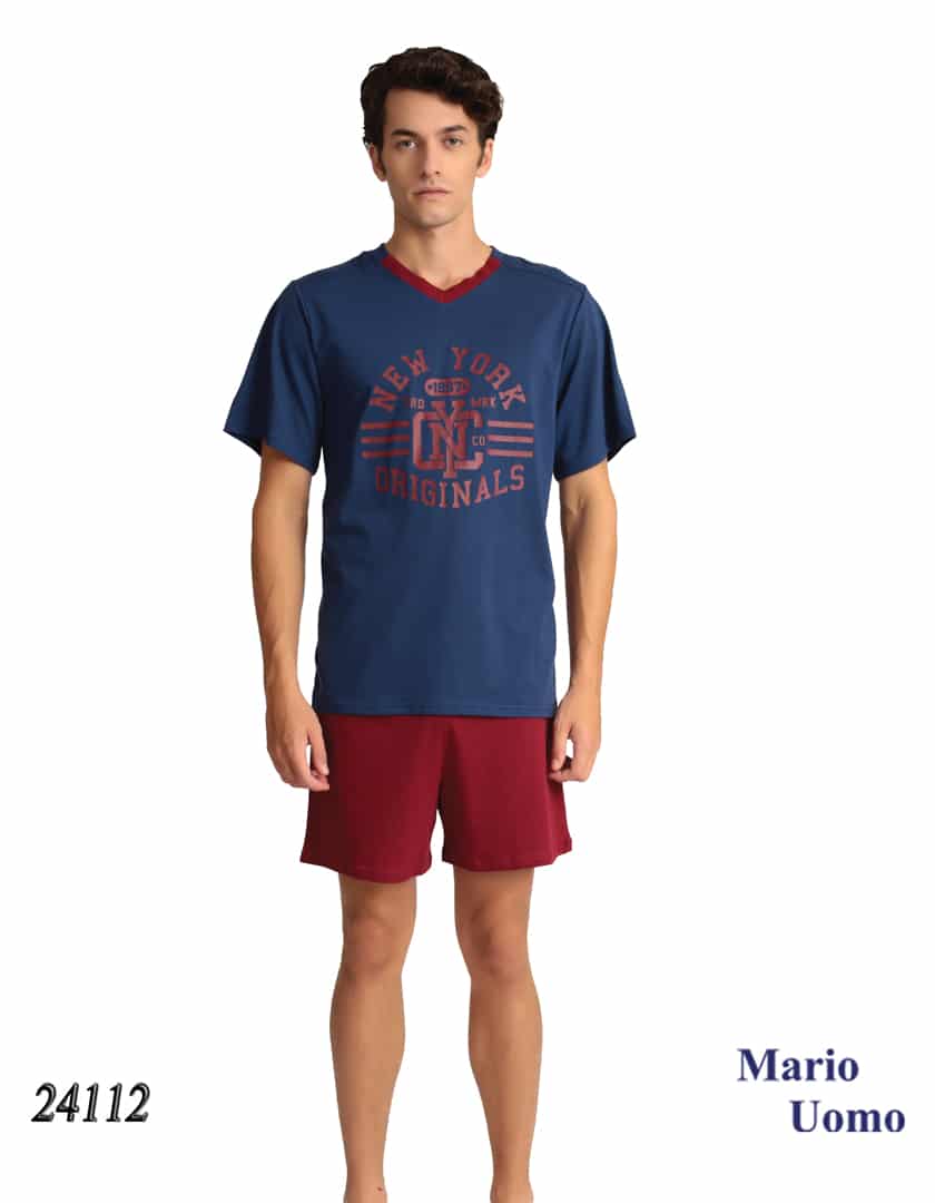 Πιτζάμα Ανδρική Με Παντελόνι Βερμούδα