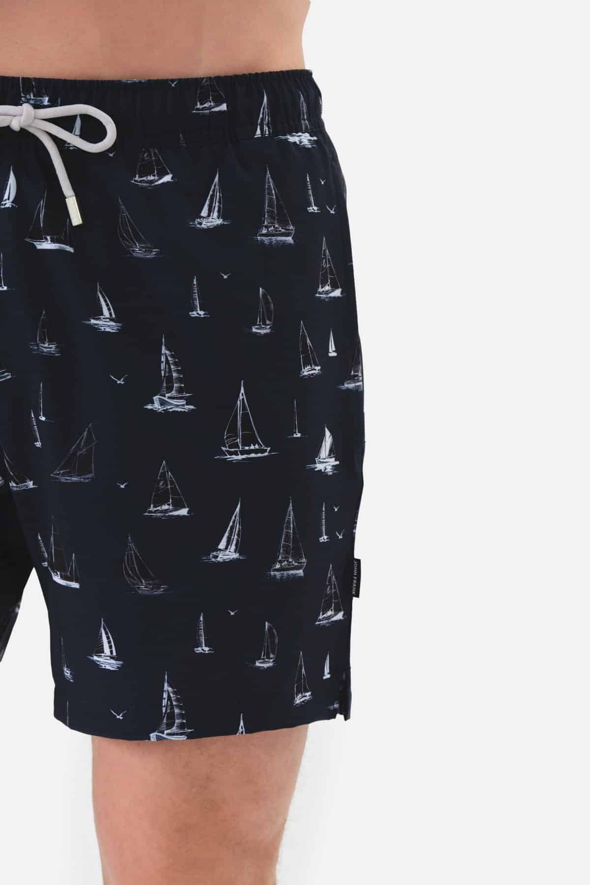 Ανδρικό Μαγιό John Frank Σορτς με Σχέδια - Image 4