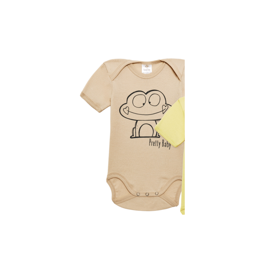 Βρεφικό Κορμάκι χρωματιστό Unisex κοντό μανίκι, 100% Βαμβακερό 1 Τεμάχιo Pretty Baby - Image 4
