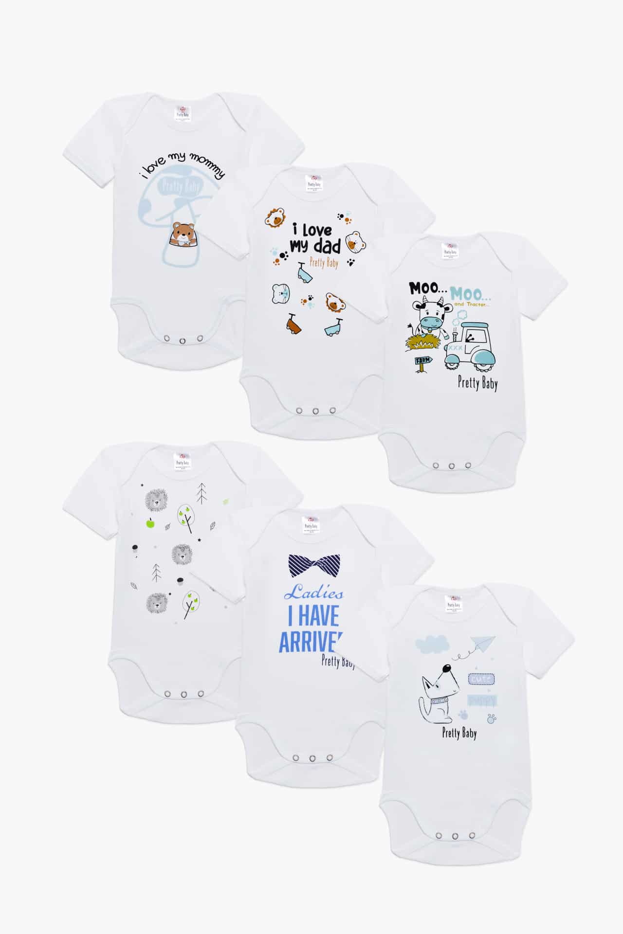 Βρεφικό Κορμάκι Με Κοντό Μανίκι 100% Βαμβακερά 1 Τεμάχιο Pretty Baby