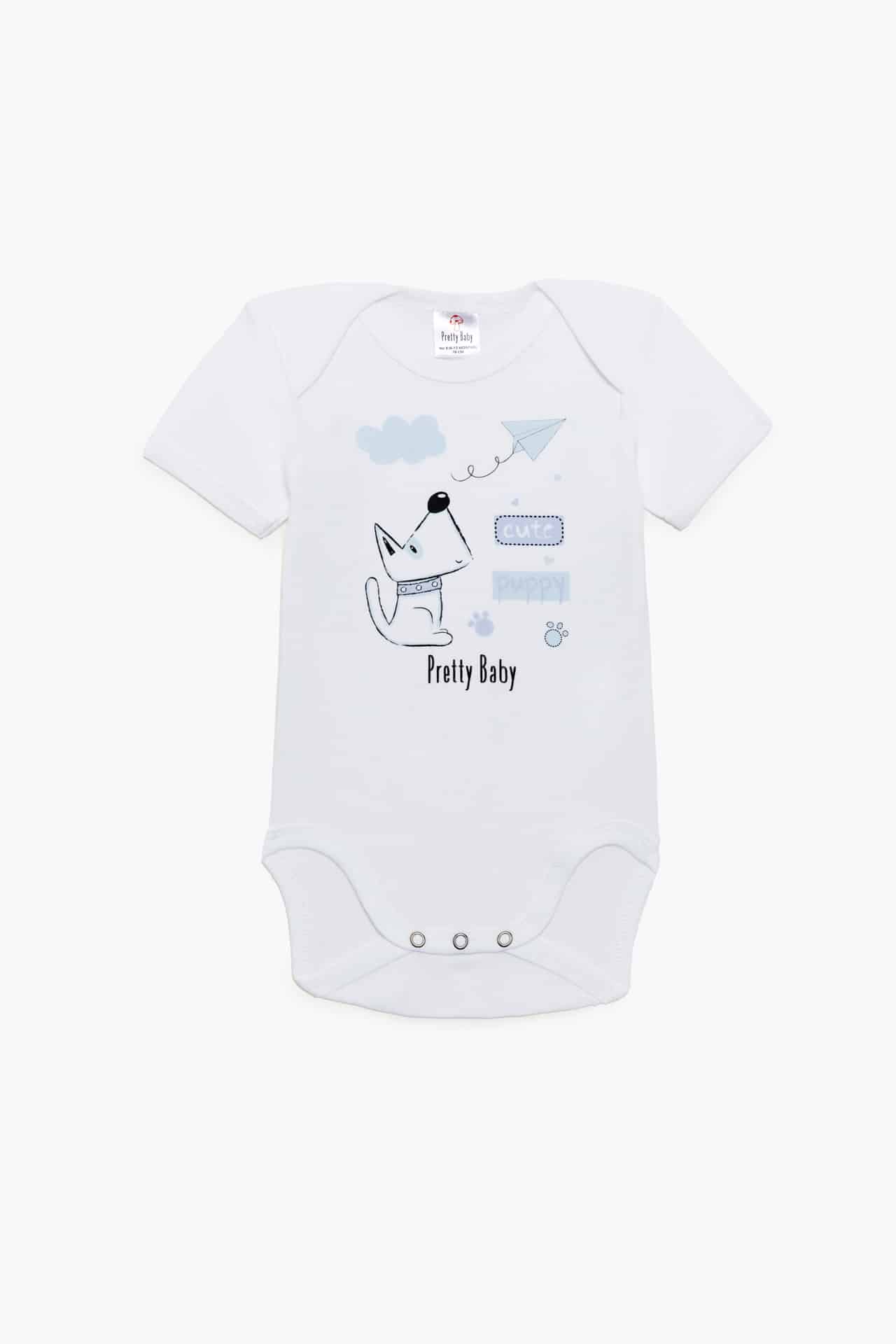 Βρεφικό Κορμάκι Με Κοντό Μανίκι 100% Βαμβακερά 1 Τεμάχιο Pretty Baby - Image 3