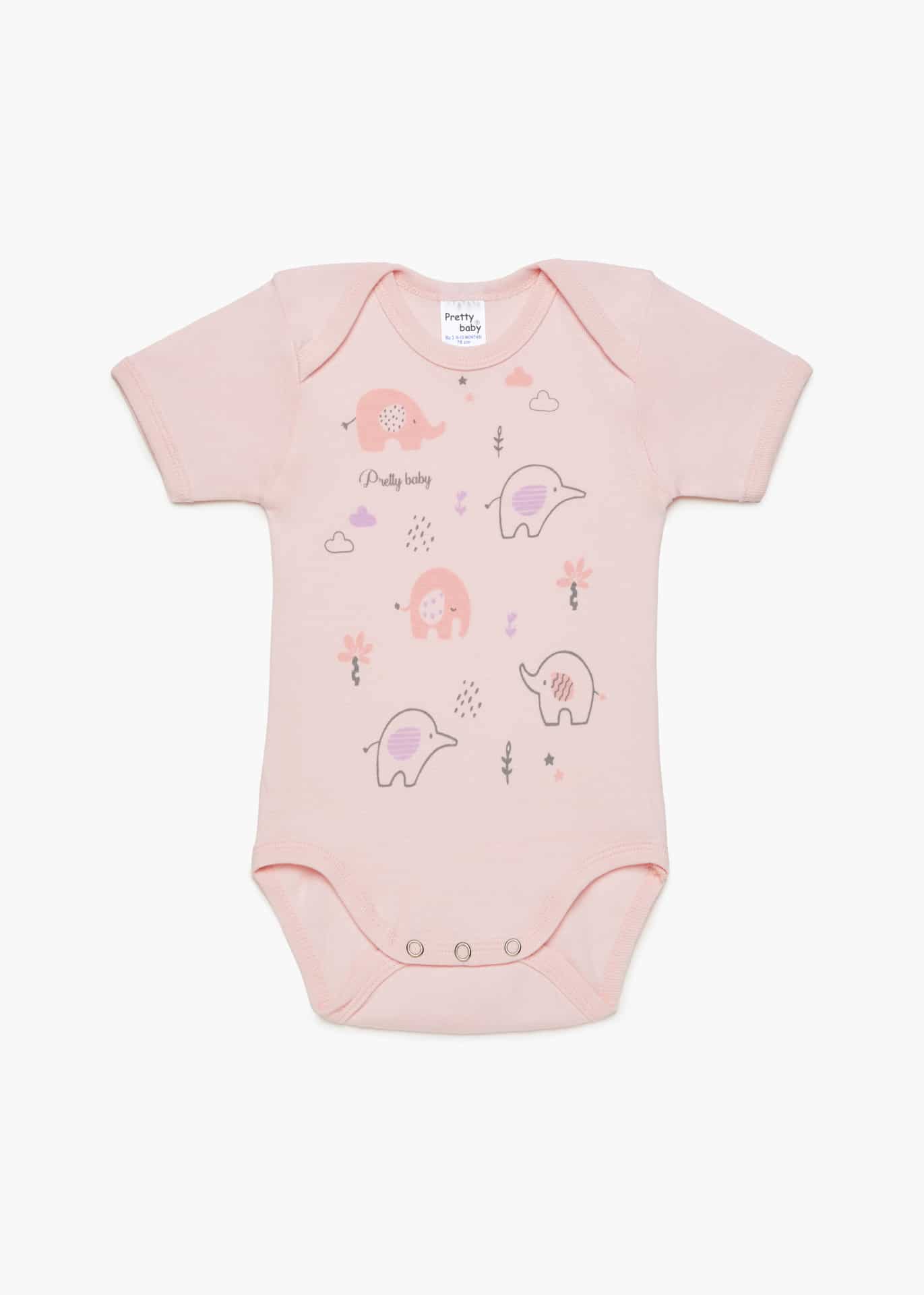 Βρεφικά Κορμάκια Με Κοντό Μανίκι Pretty Baby Βαμβακερά 100% 6 Τεμάχια - Image 5