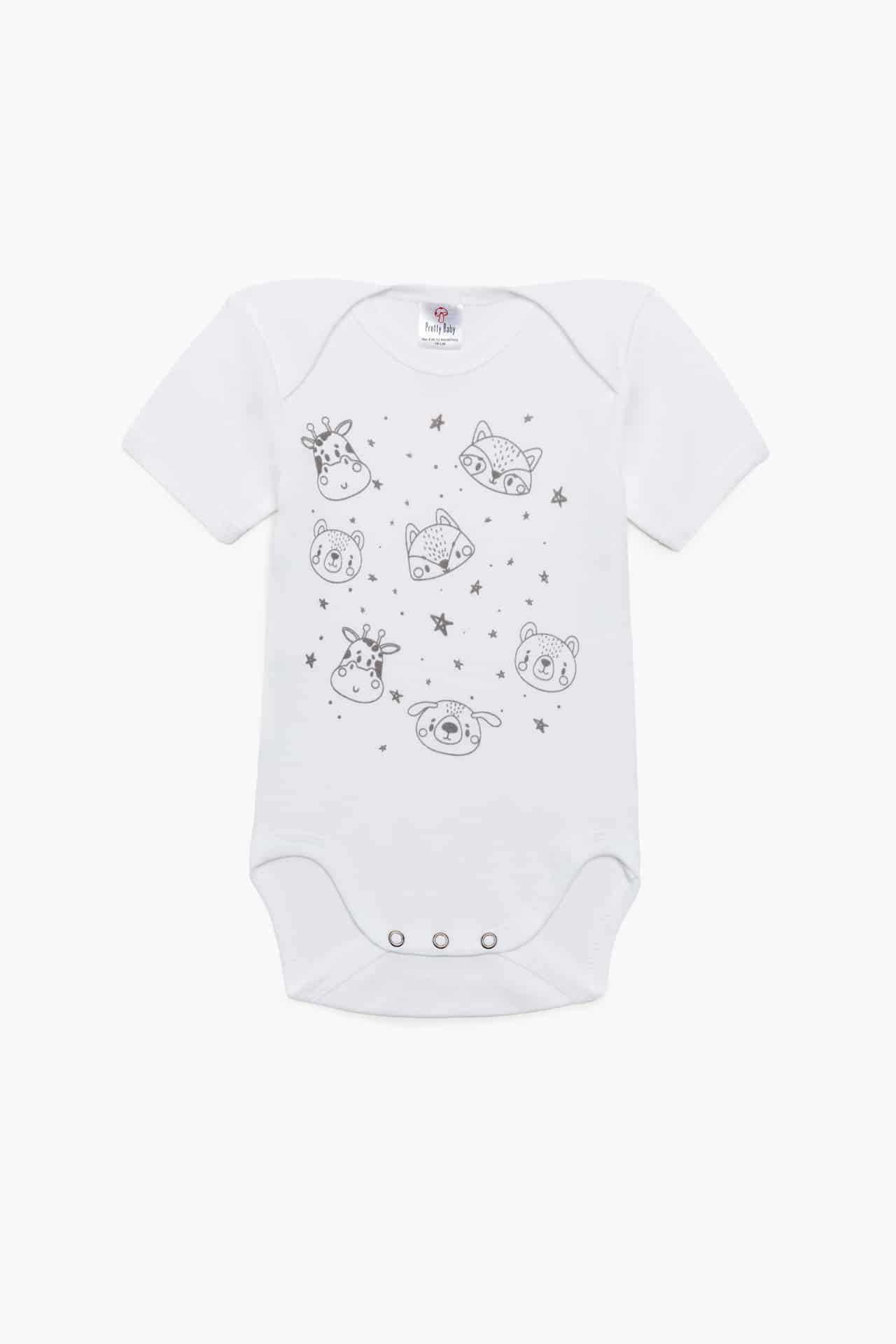 Βρεφικό Κορμάκι Με Κοντό Μανίκι 100% Βαμβακερά 1 Τεμάχιο Pretty Baby - Image 2