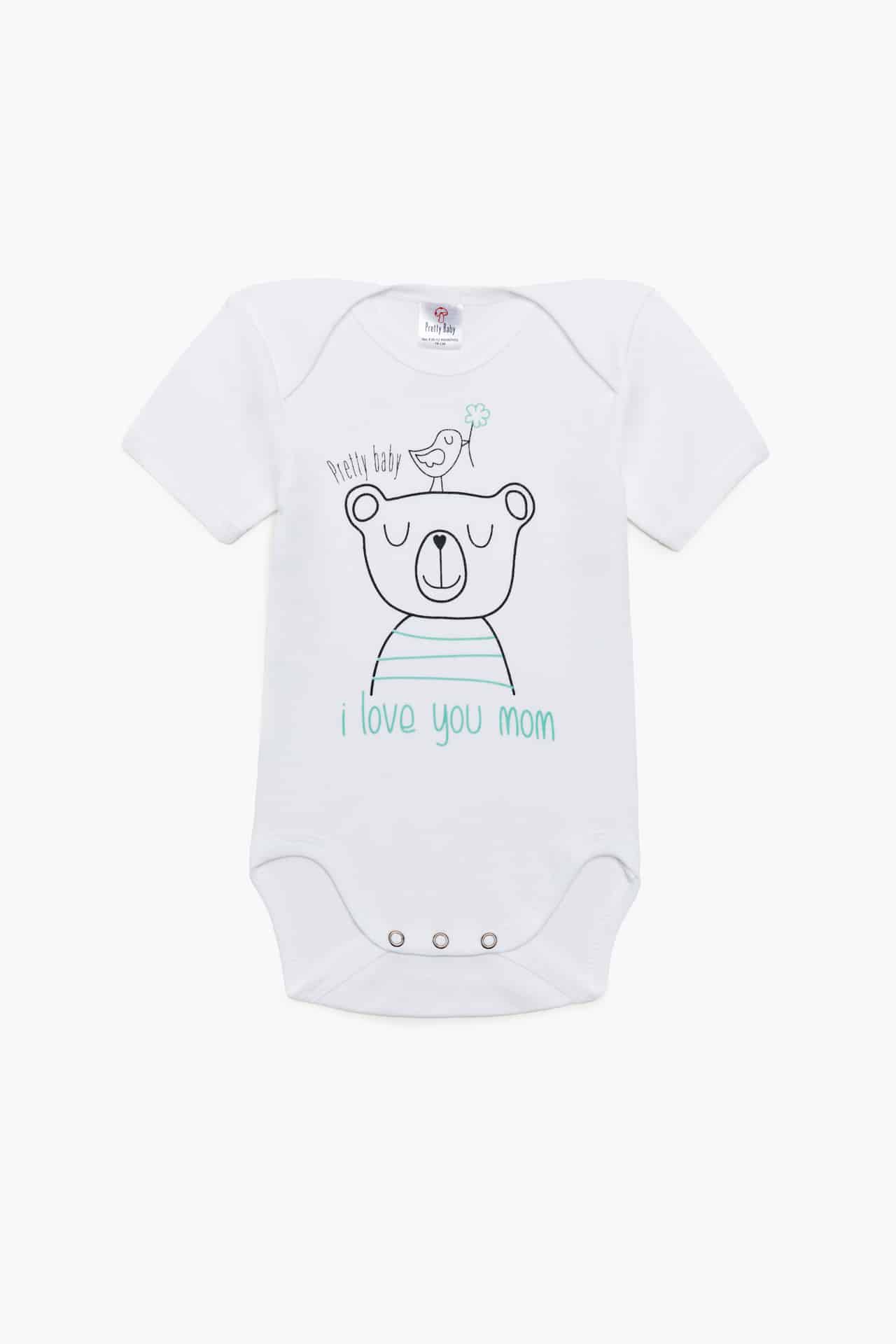 Βρεφικά Κορμάκια Με Κοντό Μανίκι 100% Βαμβακερά 6 Τεμάχια Pretty Baby - Image 2