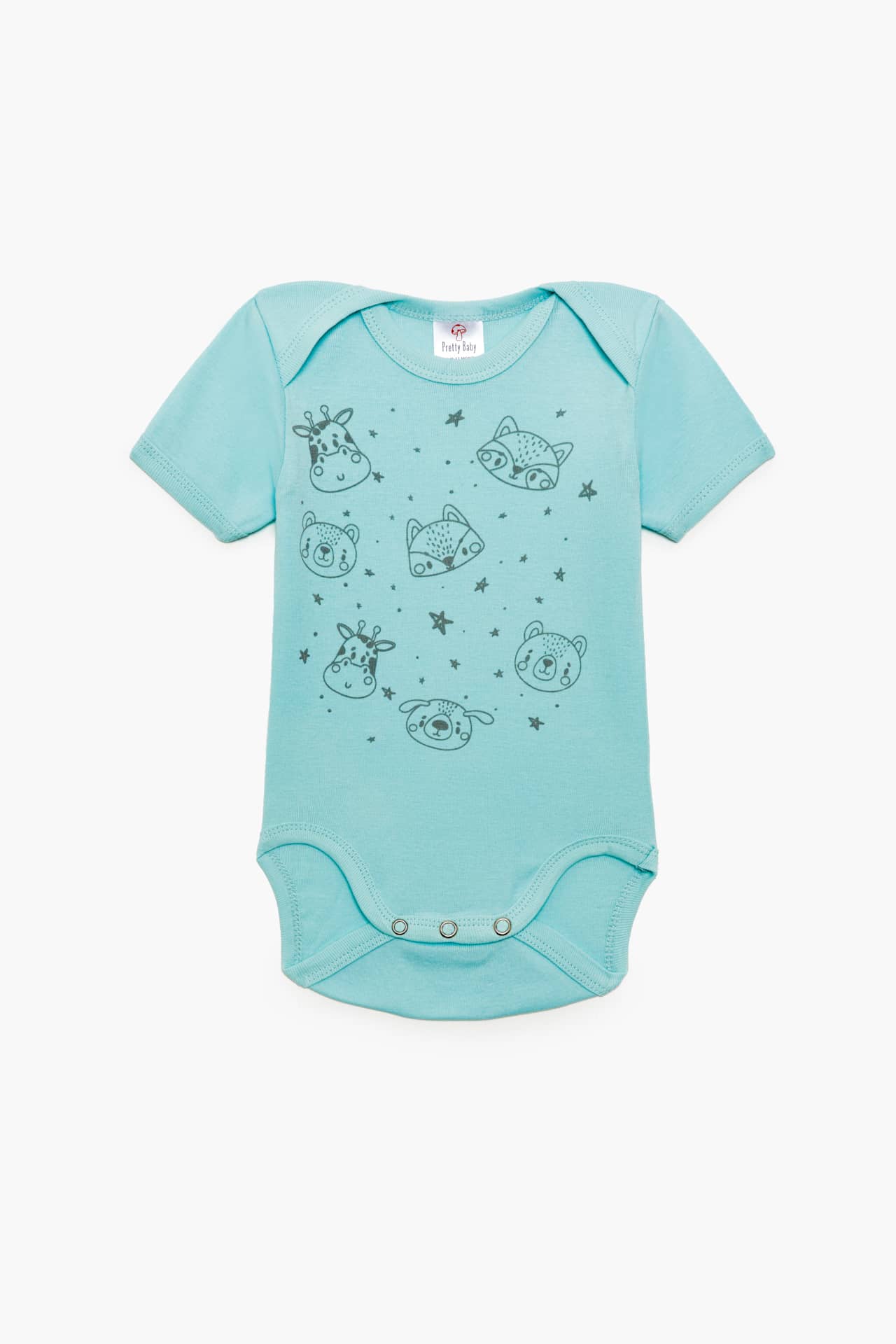 Βρεφικό Κορμάκι χρωματιστό Unisex κοντό μανίκι, 100% Βαμβακερό 1 Τεμάχιo Pretty Baby - Image 3