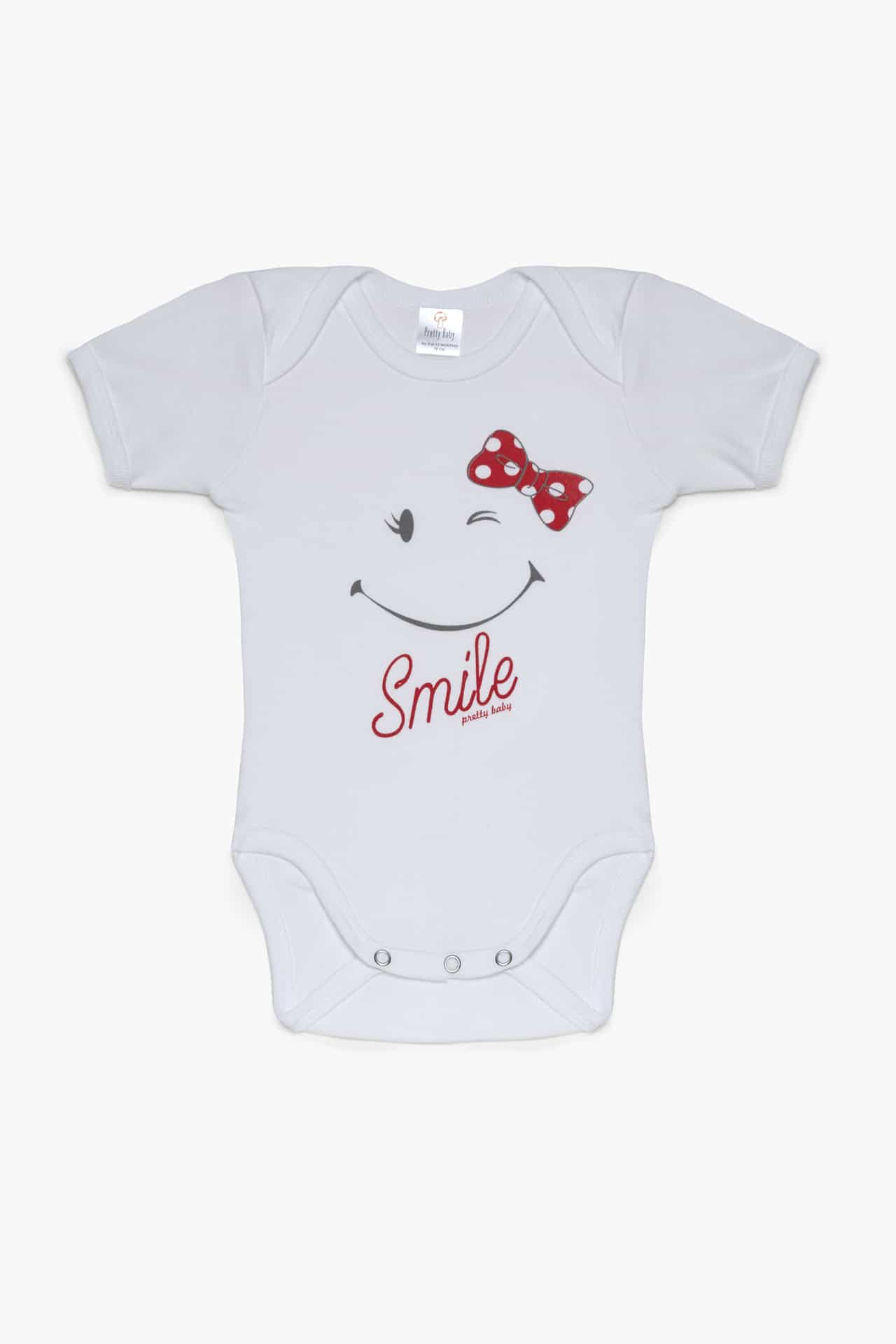 Βρεφικό Κορμάκι Με Κοντό Μανίκι 100% Βαμβακερά 1 Τεμάχιο Pretty Baby - Image 3