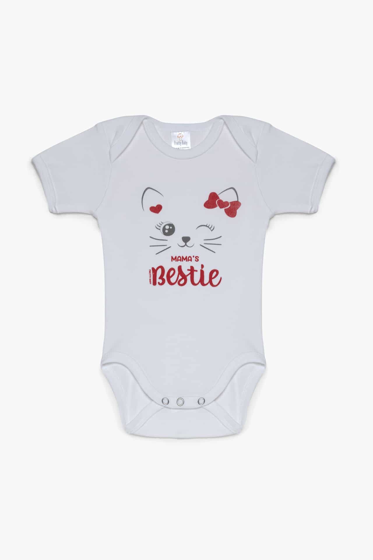 Βρεφικά Κορμάκια Με Κοντό Μανίκι 100% Βαμβακερά 6 Τεμάχια Pretty Baby - Image 4
