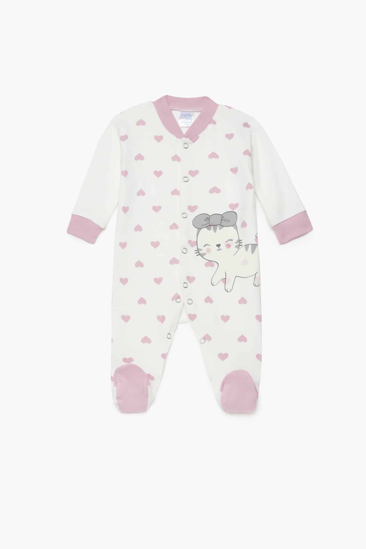 Φορμάκι Χειμερινό Mε Μακρύ Μανίκι "Γατάκι" Pretty Baby