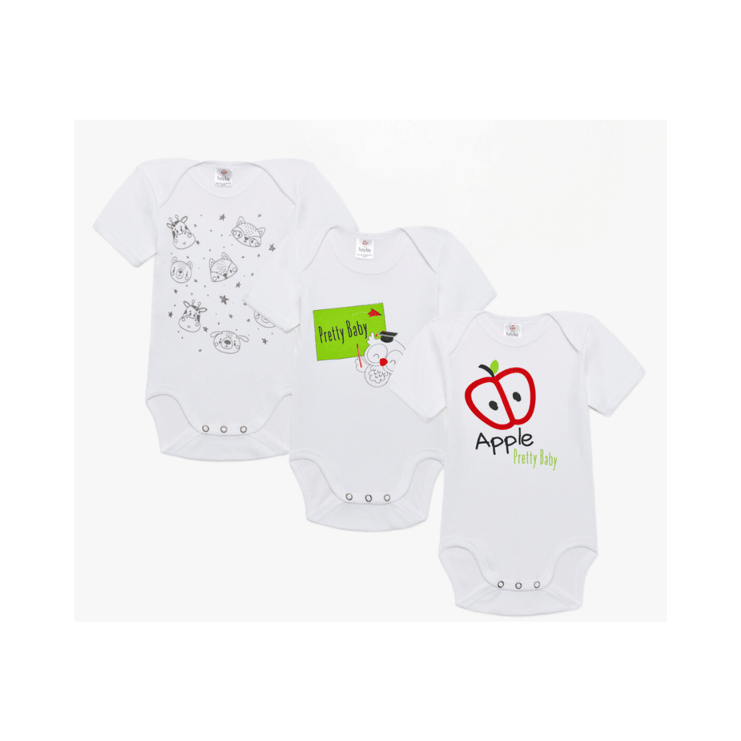 Βρεφικό Κορμάκι Με Κοντό Μανίκι 100% Βαμβακερά 1 Τεμάχιο Pretty Baby