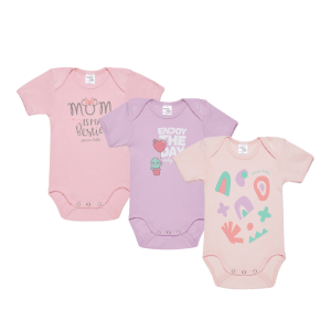 Βρεφικό Κορμάκι Με Κοντό Μανίκι 100% Βαμβακερά  1 Τεμάχιο Pretty Baby
