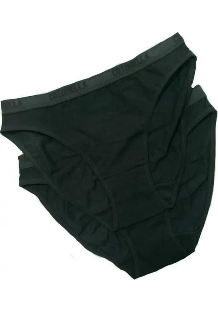 Γυναικεία Χαμηλόμεσα Εσώρουχα Σλιπ  Με Εξωτερικό Λάστιχο Cotonella 2 Pack - Image 2