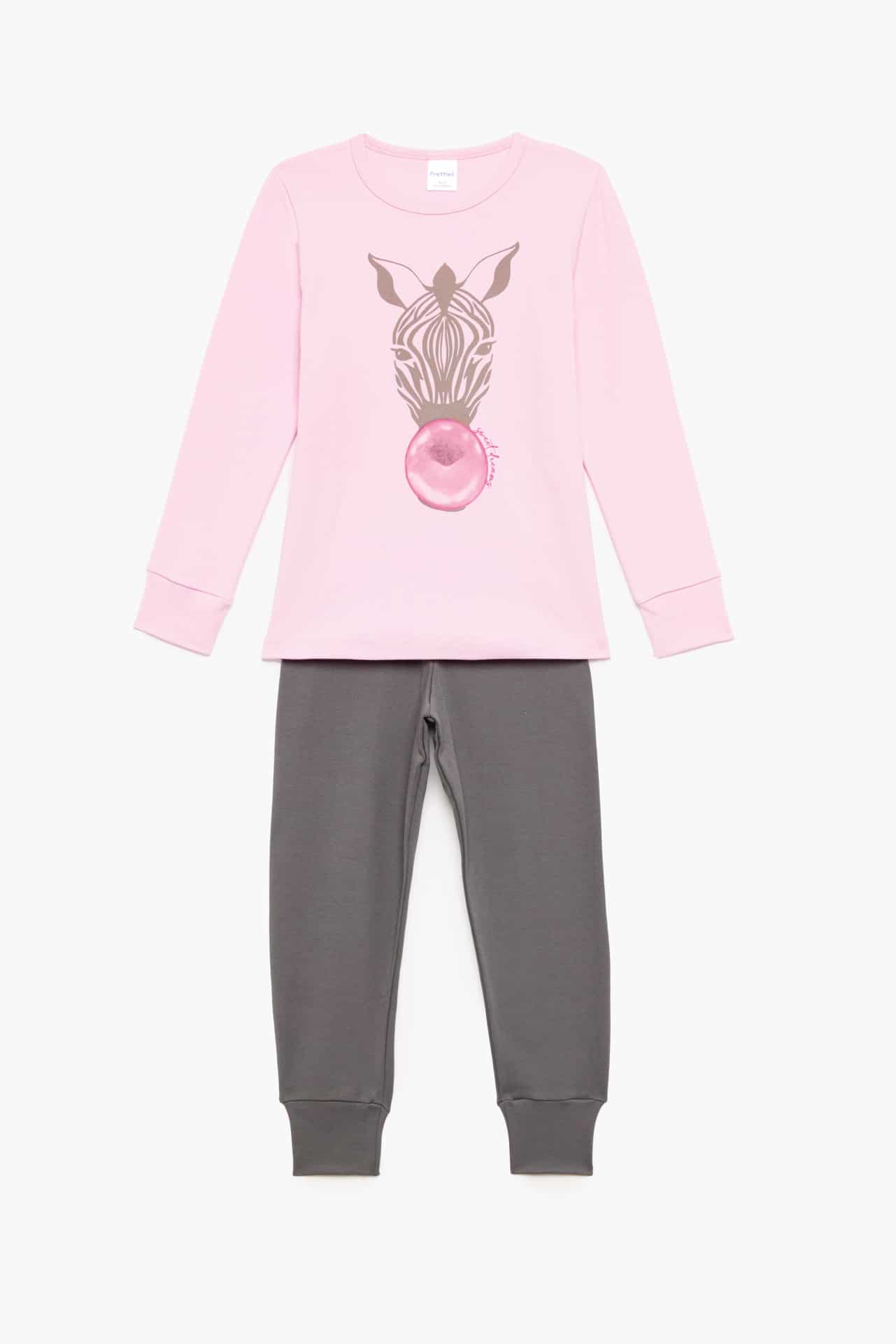 Πιτζάμα Παιδική Χειμερινή Με Τύπωμα Ζέβρα Pretty Baby