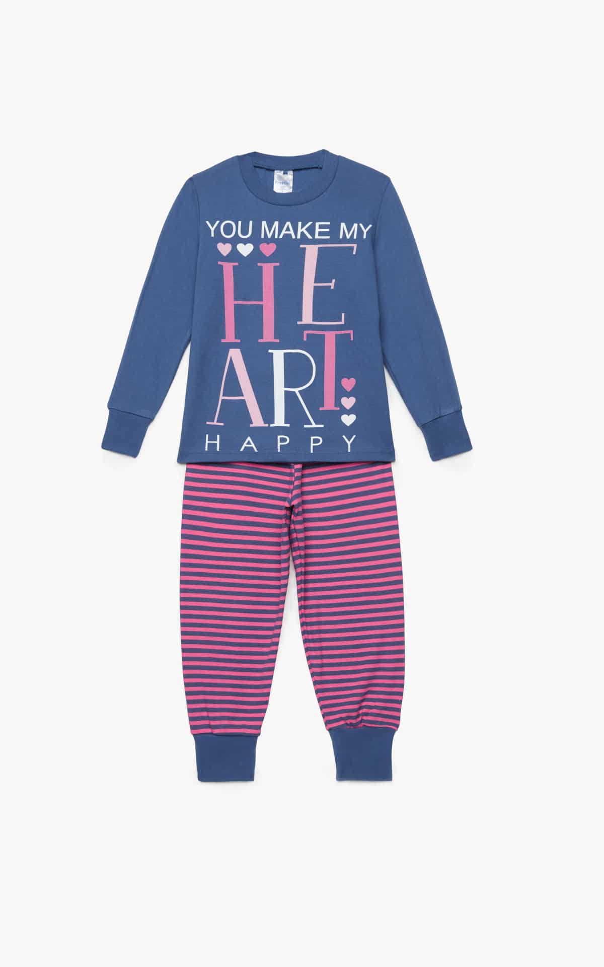 Πιτζάμα Παιδική Χειμερινή Με Τύπωμα Heart Pretty Baby