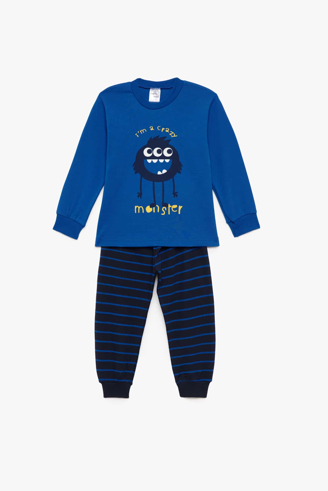 Πιτζάμα Παιδική Χειμερινή Little Monster Με Τύπωμα Pretty Baby