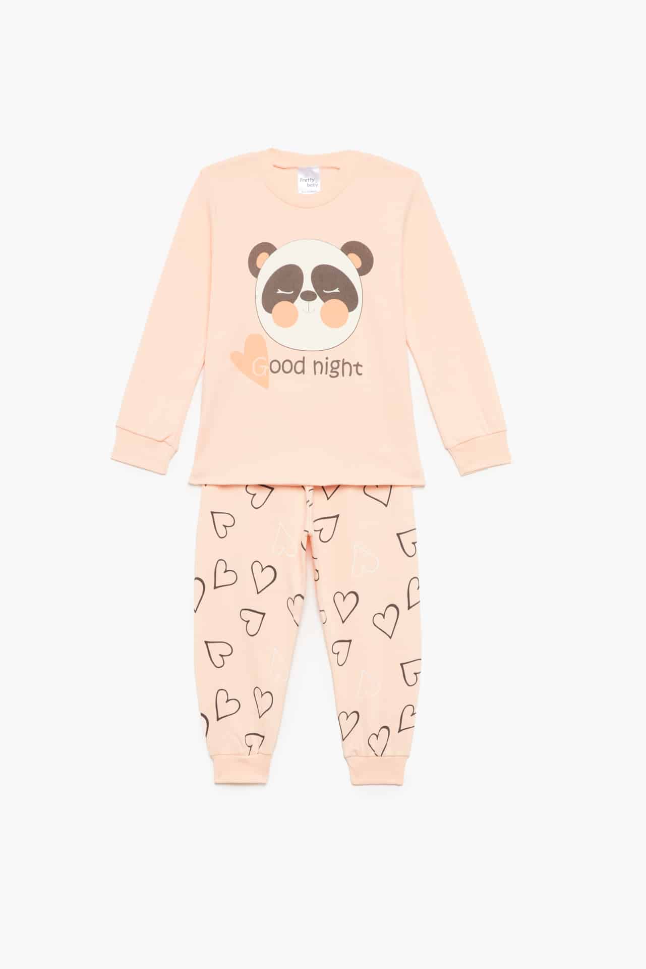 Πιτζάμα Παιδική Χειμερινή Good Night Με Τύπωμα Pretty Baby