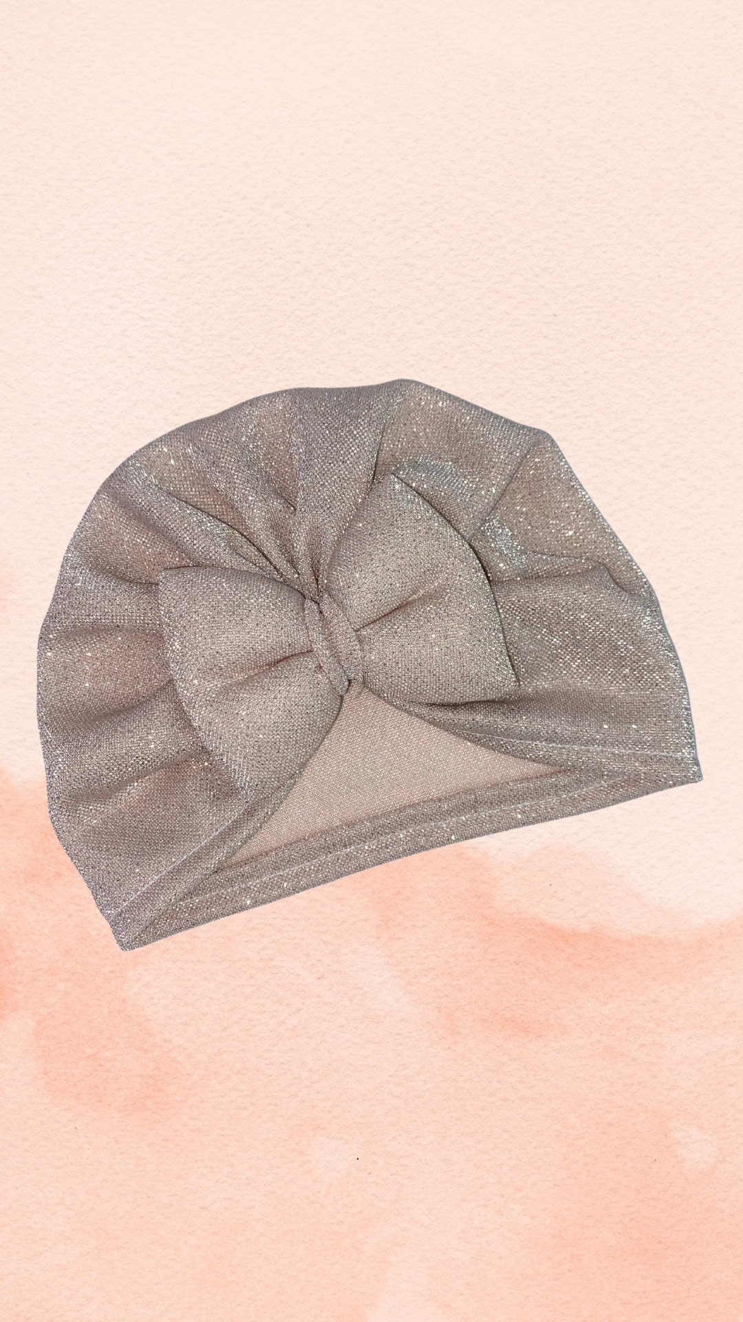 Βρεφικό Τουρμπάνι με Glitter και Φουσκωτό Φιόγκο