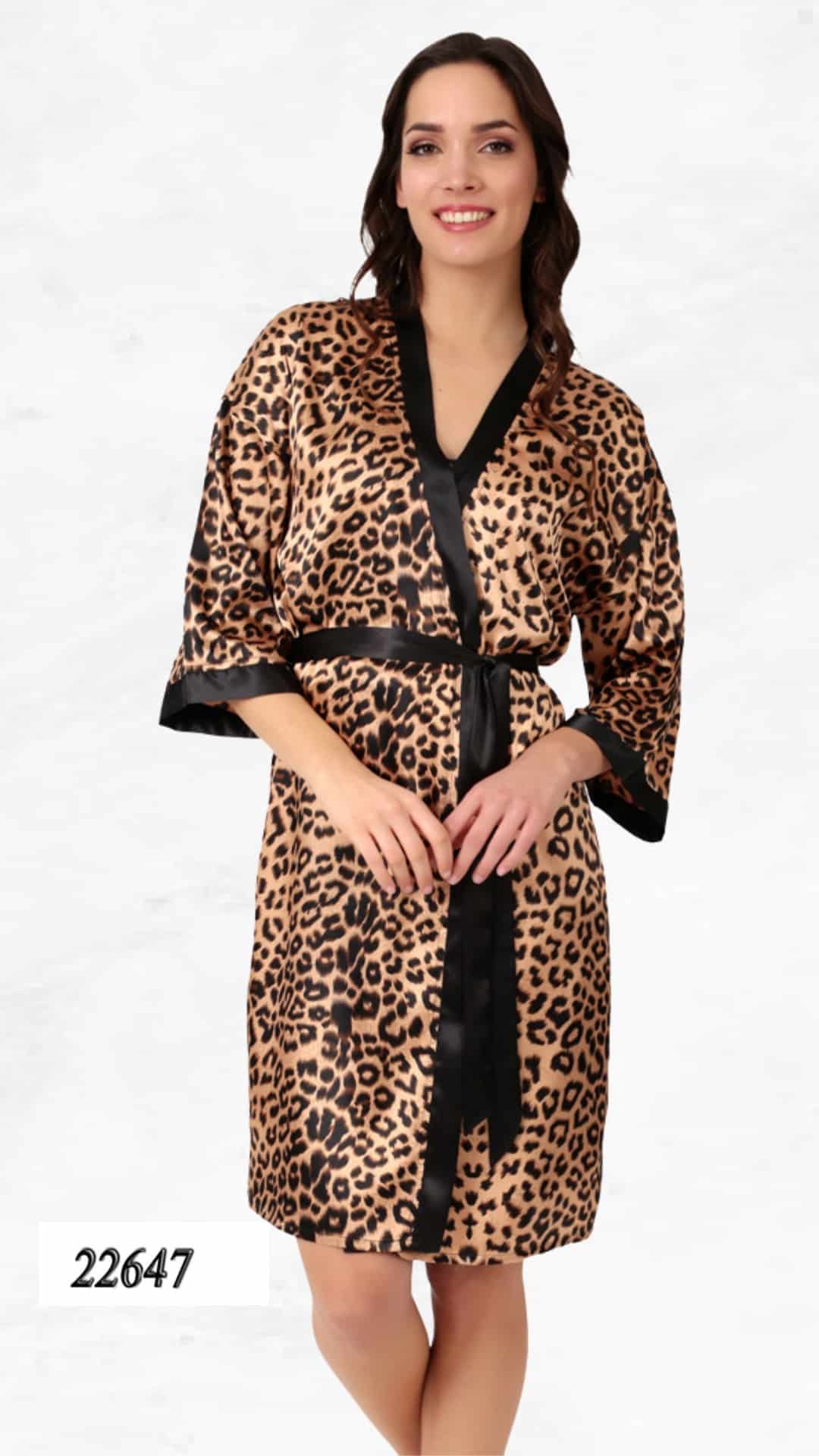 Σατέν Ρόμπα Λεοπάρ Lydia Creations