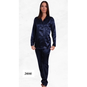 Σατέν Γυναικεία Πιτζάμα Με Κουμπιά Lydia Creations