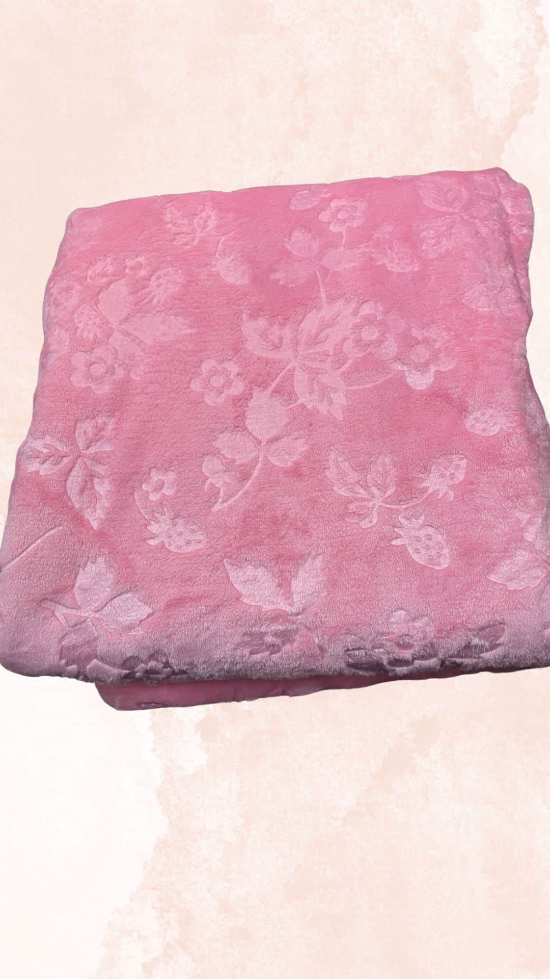 Κουβέρτα Ροζ Βελουτέ Με Λουλούδια Serafino