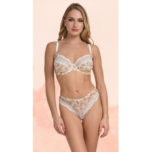 Brazil εσώρουχο Miss Rosy με print λεμόνια και λευκή δαντέλα