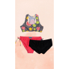 Μπικίνι κορίτσι Fruits Tortue – παιδικό μαγιό με print φρούτα, 2 σλιπ και μπουστάκι