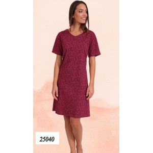 Γυναικείο καλοκαιρινό νυχτικό με εμπριμέ σχέδιο και V λαιμόκοψη – Lydia Creations