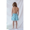 Παιδική μαγιό βερμούδα σιέλ με σχέδιο χελώνες – Tortue