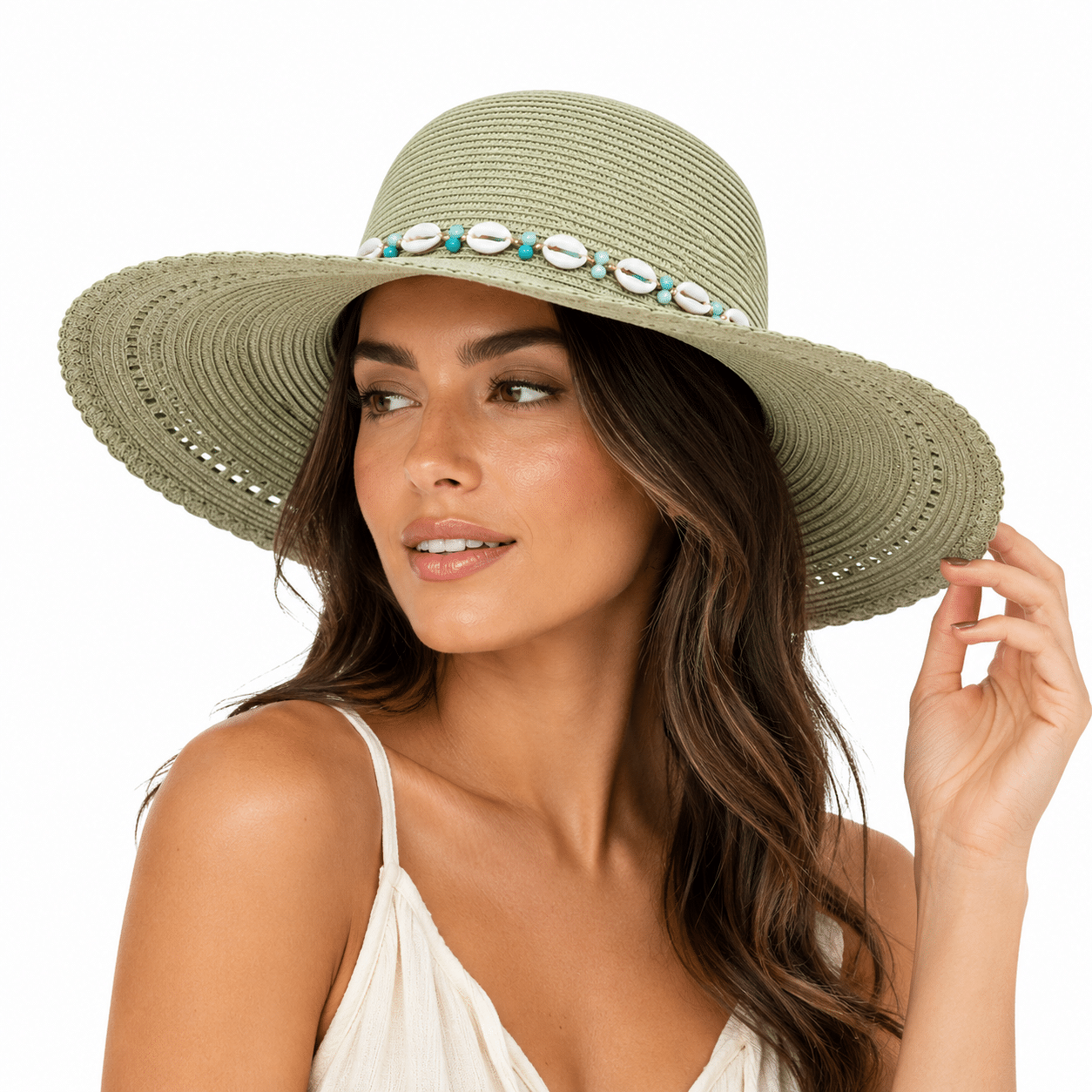 Ψάθινο Καπέλο Boho με Κοχύλια