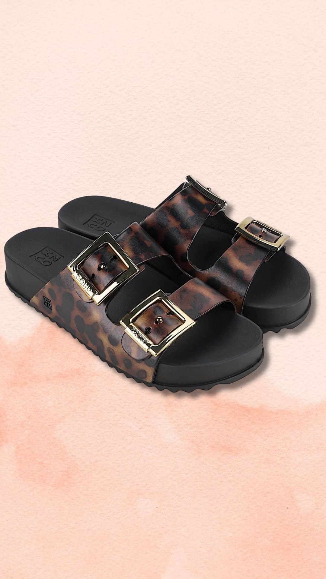 Zaxy Γυναικεία Σανδάλια Leopard με Ανατομικό Πέλμα