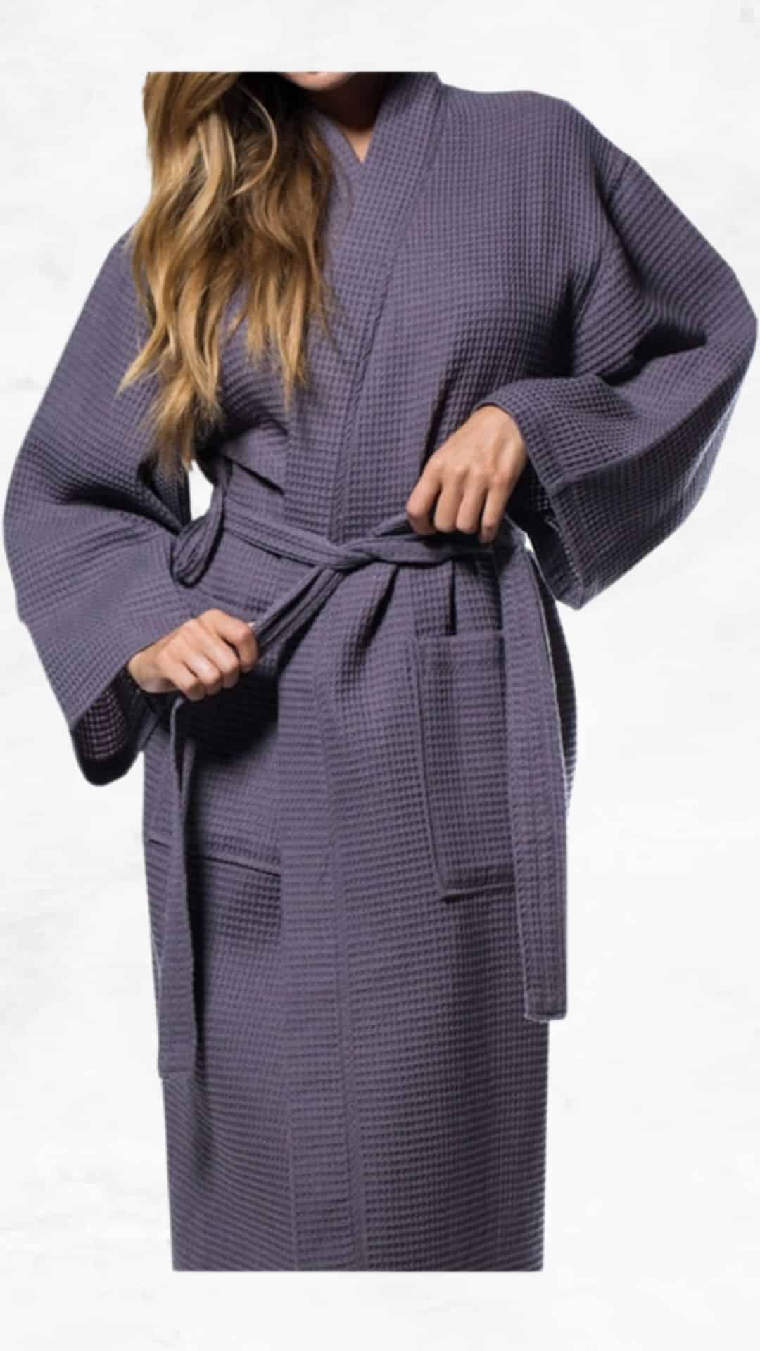 Μπουρνούζι πικέ beige με γιακά Astron Italy