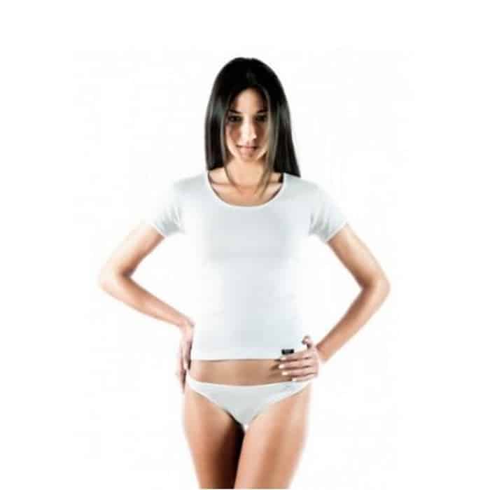 Γυναικείο Φανελάκι με Κοντό Μανίκι & Ανοιχτή Στρογγυλή Λαιμόκοψη