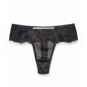 Γυναικείο Στρινγκ διάφανο με Στρας & Φρου Φρου – One Size