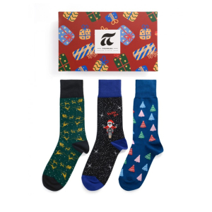 Εορταστικό Σετ Δώρου (3 ζεύγη) Pournaras – Χριστουγεννιάτικες Κάλτσες