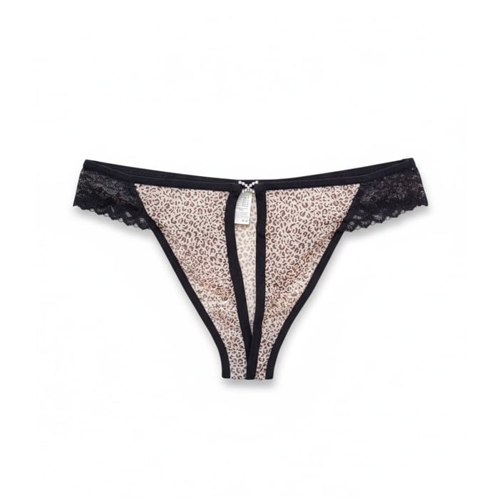 Στρινγκ Αυτοκινήτου Animal Print με δαντέλα