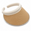 γυναικείο ψάθινο visor καπέλο με strass