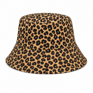 Γυναικείο bucket καπέλο leopard print σε καφέ αποχρώσεις