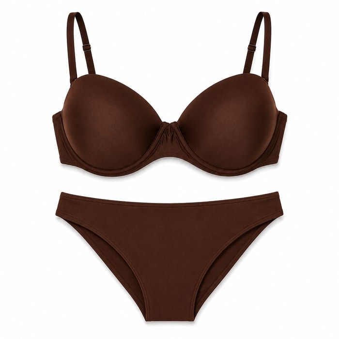 Μαύρο strapless μπικίνι με αποσπώμενες τιράντες και αποσπώμενη εσωτερική ενίσχυση