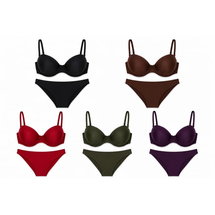 Μαύρο strapless μπικίνι με αποσπώμενες τιράντες και αποσπώμενη εσωτερική ενίσχυση