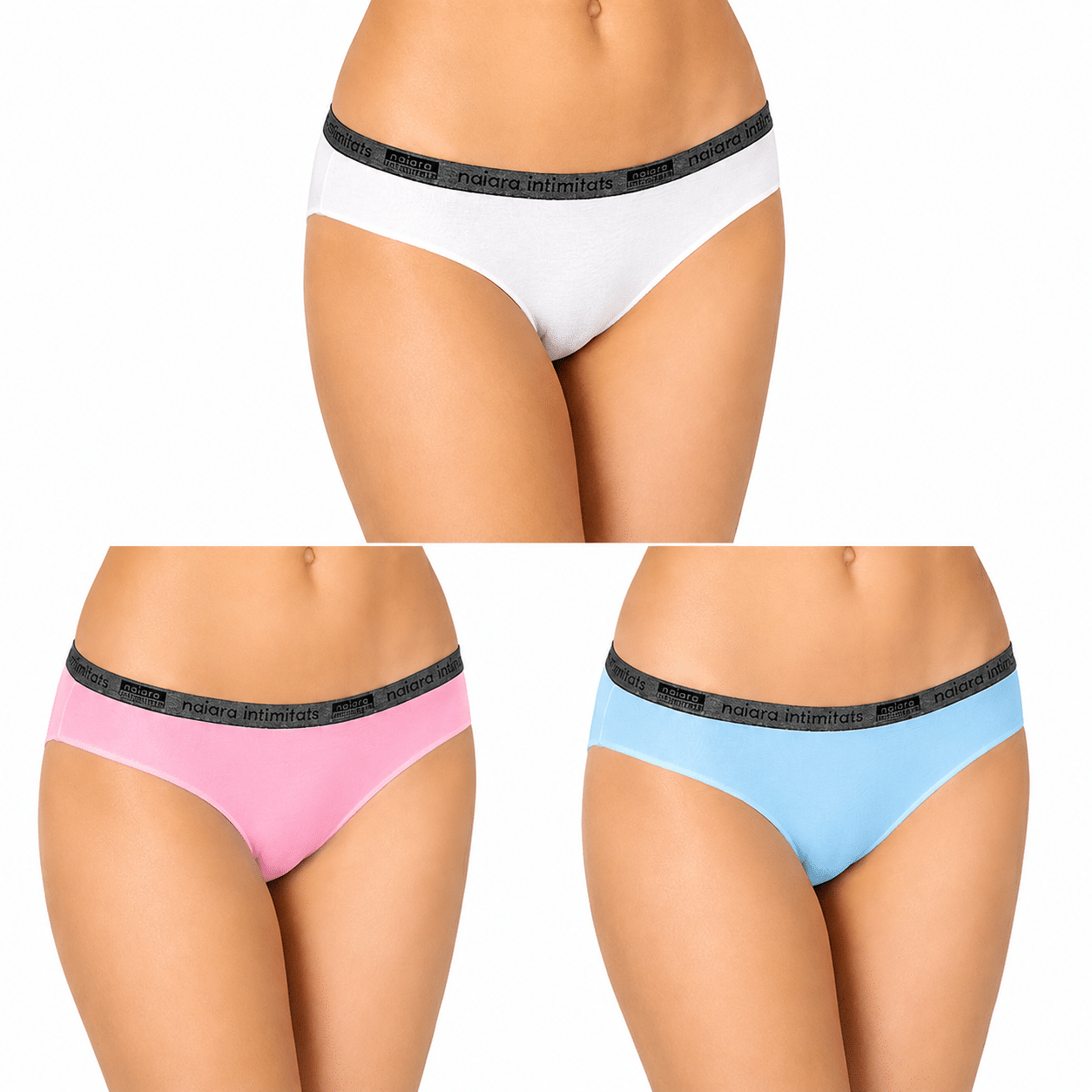Junior Bikini Naiara 2PACK βαμβακερά γυναικεία εσώρουχα σε δύο διαφορετικά χρώματα