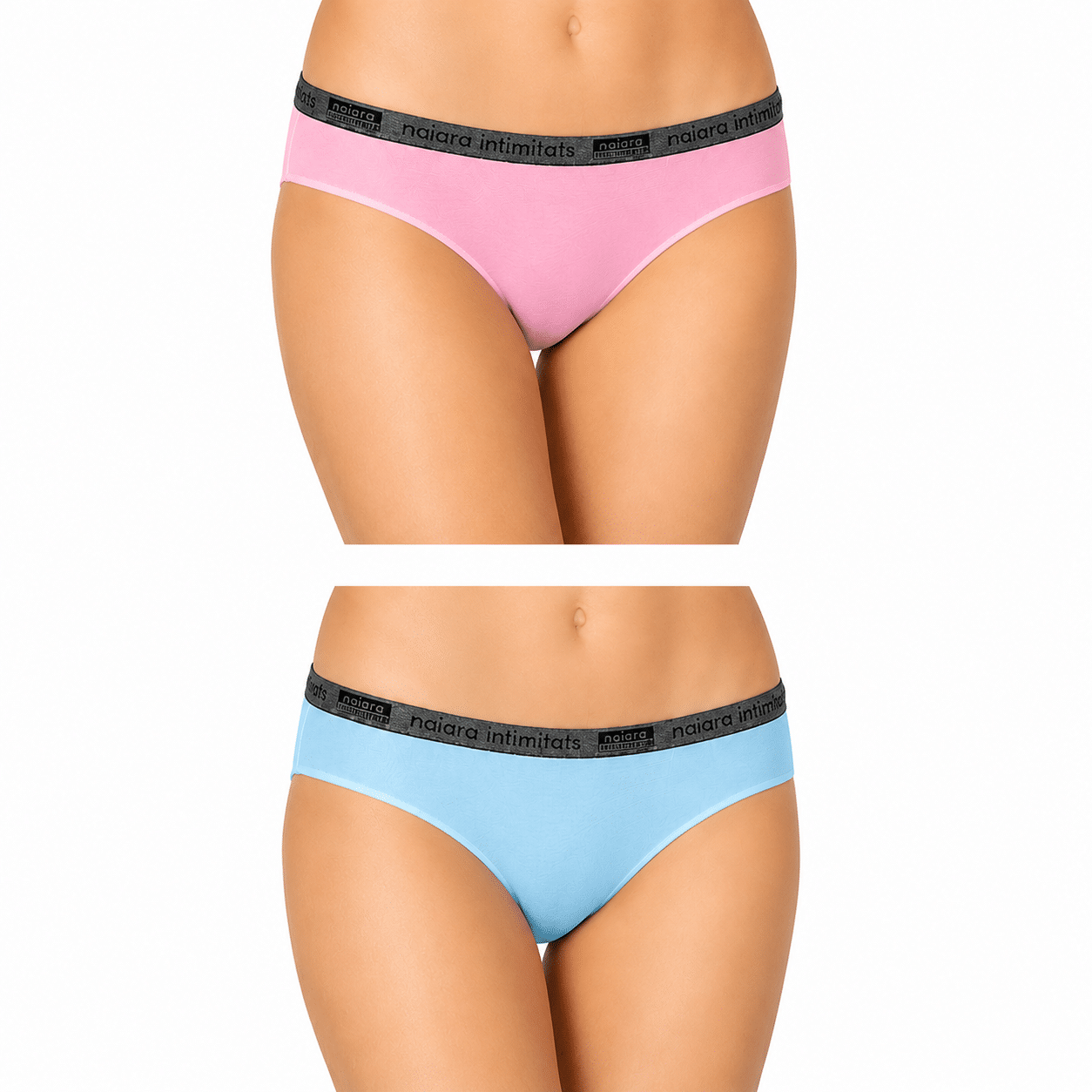 Junior Bikini Naiara 2PACK βαμβακερά γυναικεία εσώρουχα σε δύο διαφορετικά χρώματα