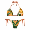 Γυναικείο τριγωνικό μπικίνι Rio de Sol με tropical print και δεσίματα