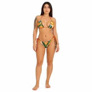 Γυναικείο τριγωνικό μπικίνι Rio de Sol με tropical print και δεσίματα
