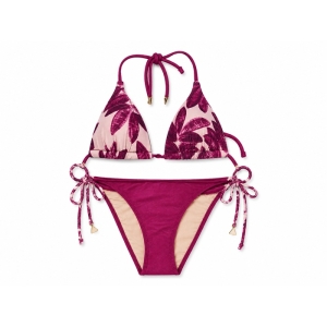 Γυναικείο τριγωνικό μπικίνι Bilitis Swimwear με floral print και δεσίματα