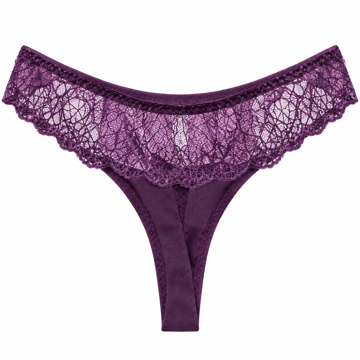 Γυναικείο string Miss Rosy με δαντέλα και διακοσμητικό φιόγκο