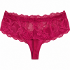 Γυναικείο String Miss Rosy βυσσινί μπορντό με floral δαντέλα στο πίσω μέρος