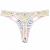 Γυναικείο String Miss Rosy ελληνικής ραφής με παστέλ δαντέλα και floral print